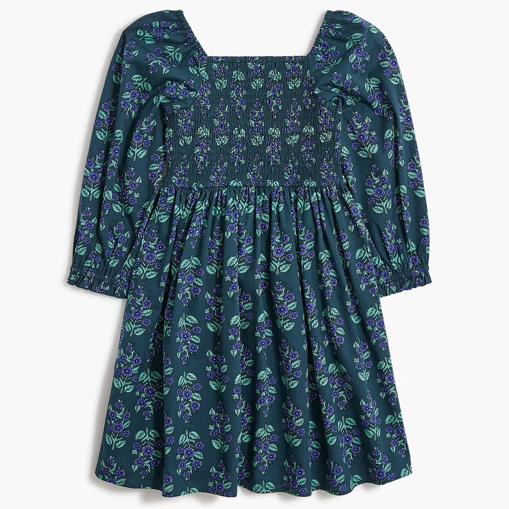 NEW J. CREW LONG SLEEVE FLORAL BLOCK PRINT DRESS